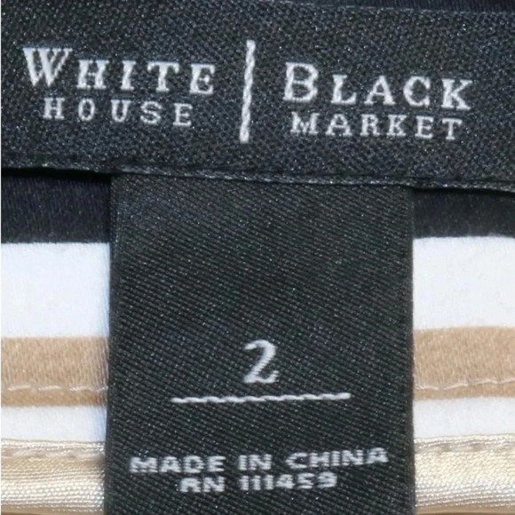 White House Black Market Skirt Raw silk feel fully lined size 2. - Picture 5 of 5